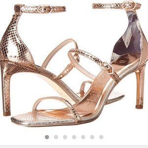 Ted Baker Bronze Rose Gold Metallic Dressy Heels